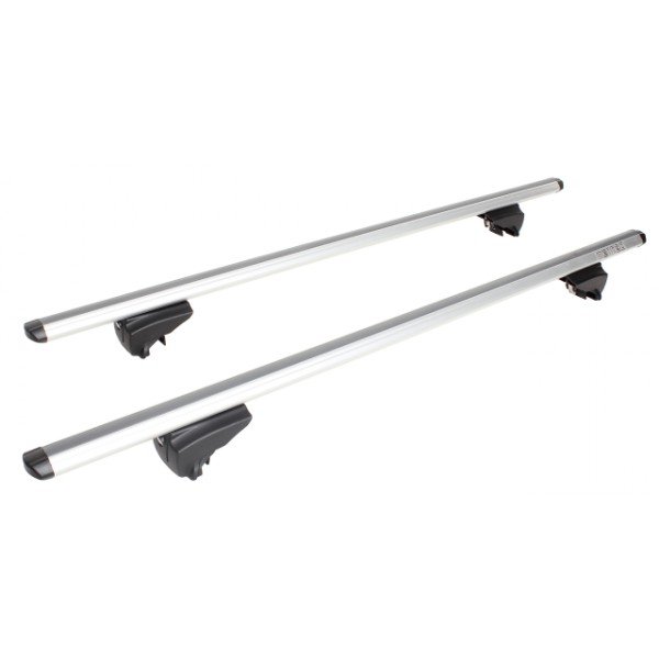 Menabo Barres de toit Transversales pour Renault Megane IV 2016-2022 Alu Noir