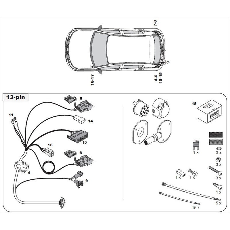 Attelage Démontable Pour Dacia Sandero/Stepway – Kit Complet + Câblage – Neuf