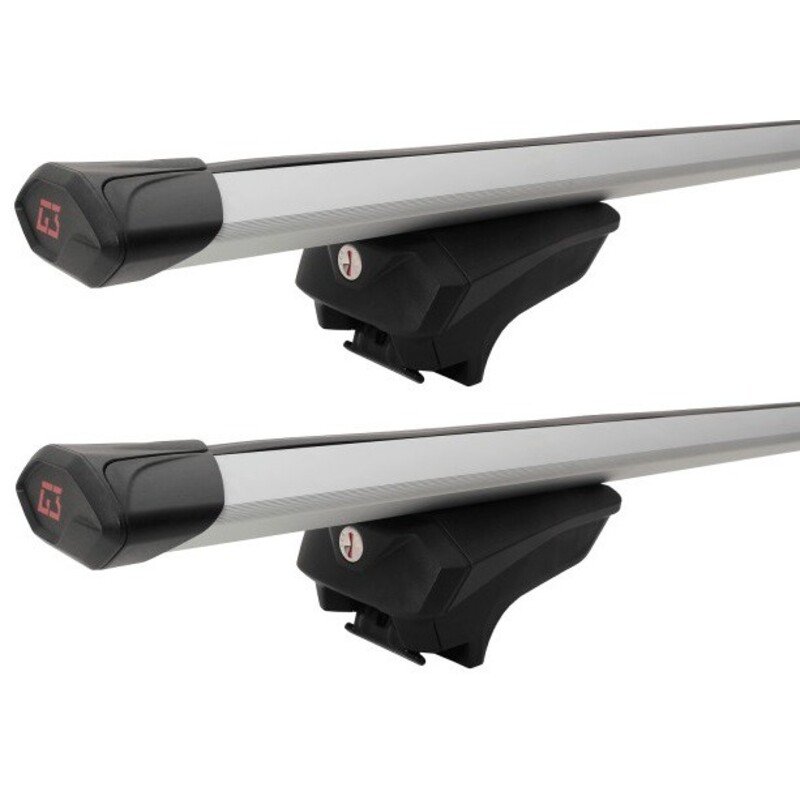 Barres de toit Transversales pour Volvo V60 2011-2018 Fer Argent ABE