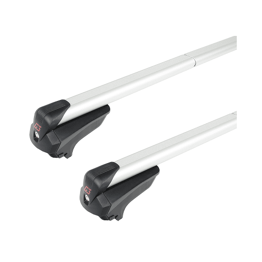 Barres de toit transversales pour Volvo XC40 2018-2020 2 pcs en Alu gris TÜV ABE